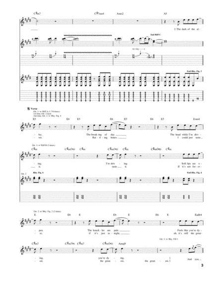 Sex On Fire By Kings Of Leon Digital Sheet Music For Guitar Tab Free