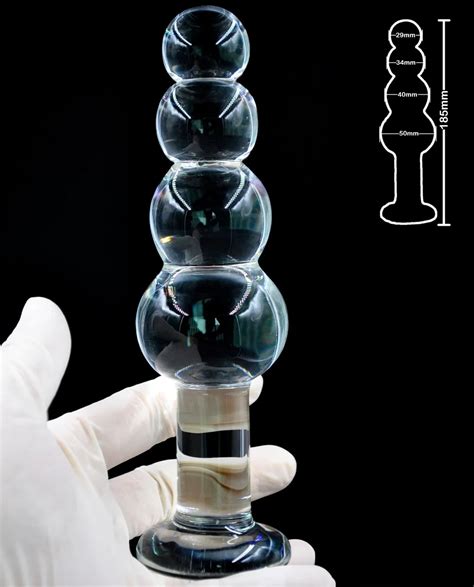 Large Pyrex Glass Anal Beads Big Balls Crystal Dildo Penis Butt Plug