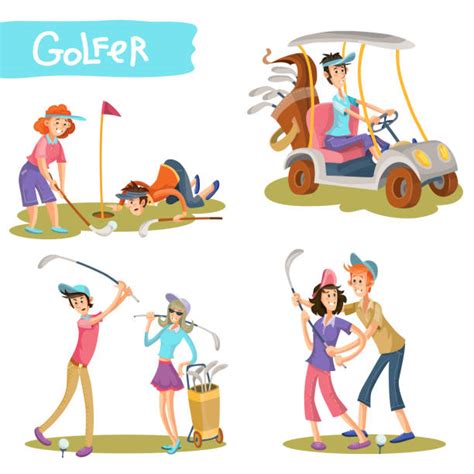 Young Golf Couple Illustrations Royalty Free Vector Graphics And Clip