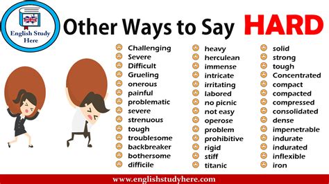 Other Ways To Say Hard English Study Here