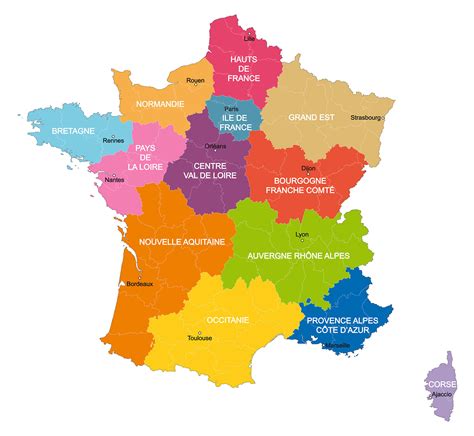 Carte De France Avec Les Regions Les Regions Francaise Auzou Images