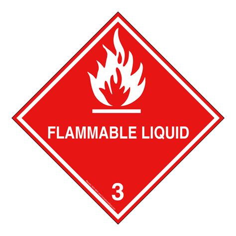 Dot Flammable Liquid Sign Dot Hazardous Loads