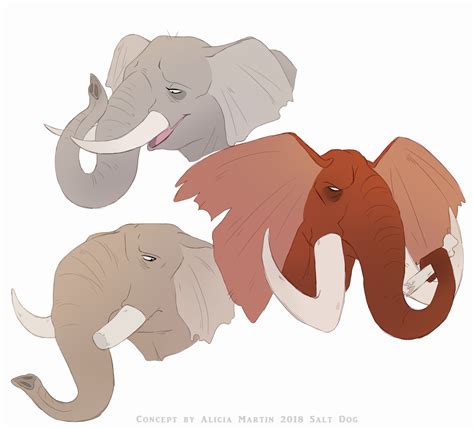 Artstation Elephant Character Studies