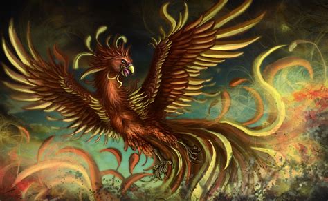 Dragons And Phoenix Rising From Ashes Wallpapers Wallpaper Cave