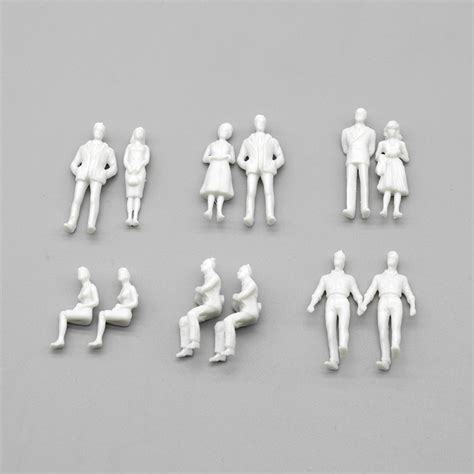 100pcs 150 Architecture Model Maker Miniature White Figures