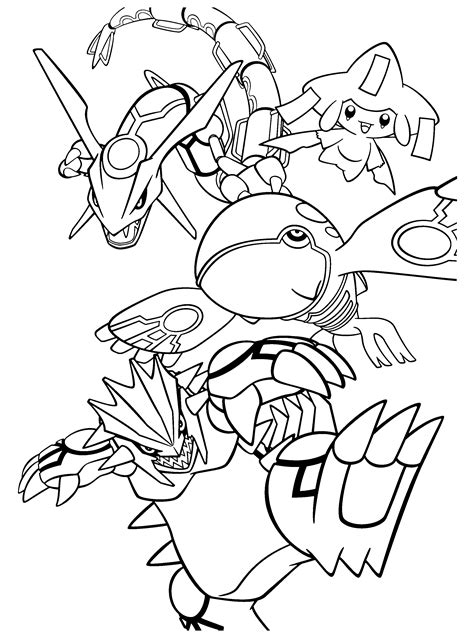 Belle Coloriage Pokemon Kyogre Rayquaza Groudon 30000 Collections