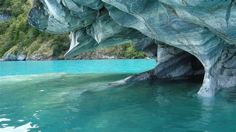 Cathedral Marble Chile Patagonia Caves Erosion Wallpaper Allwallpaper