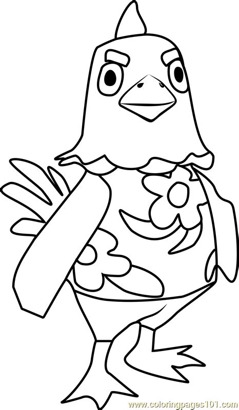 Insist on using crayons over watercolor, as the latter may be difficult to handle. Goose Animal Crossing Coloring Page - Free Animal Crossing ...