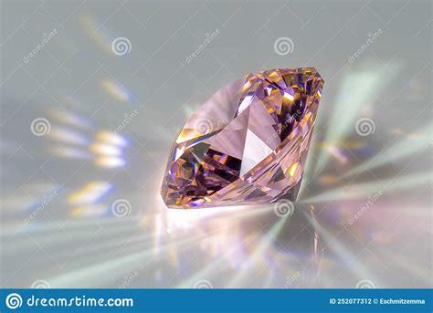 Detail Photo Focus Stacking Of A Self Cut Cubic Zirconia With Pink