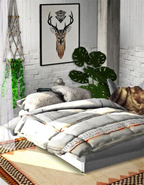 Pin By Nappily D On Sims4hood Sims 4 Bedroom Sims 4 Beds Sims 4