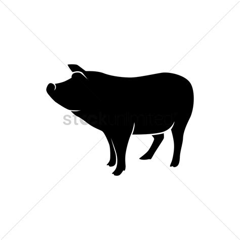 Download Silhouette of a pig Vector Image - 1505091 | StockUnlimited