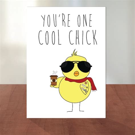 Cool Chick Greeting Card Birthday Or Just By Buzzgreetings