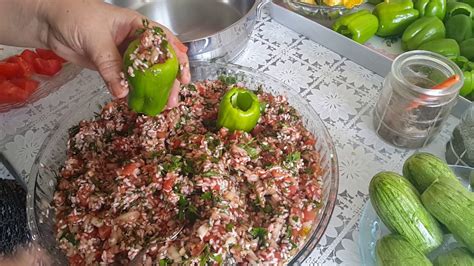 Biber dolma nasıl yapılır - YouTube