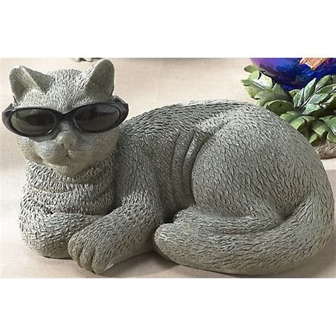 Garden Statues Product Online Tropix Cool Cat With Sunglasses Garden