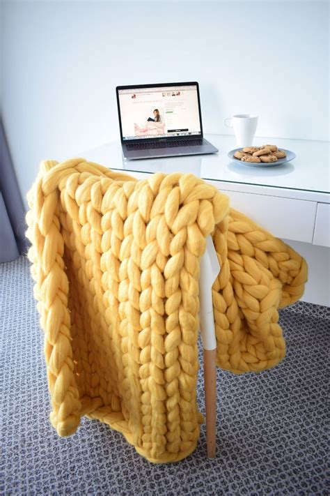 Chunky Knit Blanket Blanket Super Chunky Blanket Giant Knit Etsy