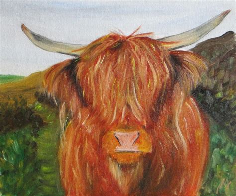 Oil Paintings By Maria J Jimenez Highland Cow