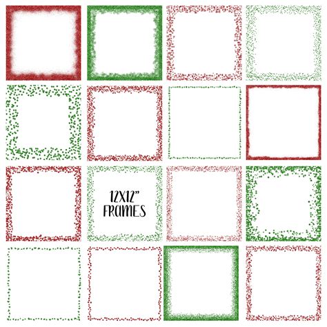 Christmas Glitter Frames And Borders Creative Daddy