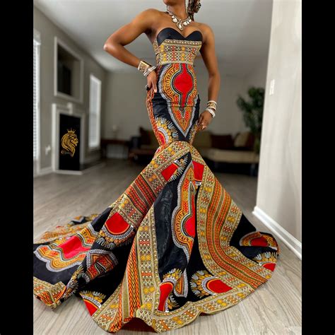Ankara Dress African Print Dress Ankara Gown Women Fashion Slit Dress African Wedding Dress