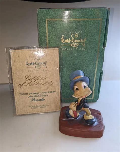Walt Disney Classics 1993 Jiminy Cricket Porcelain Figure In Original