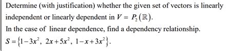 Solved Determine With Justification Whether The Given Set