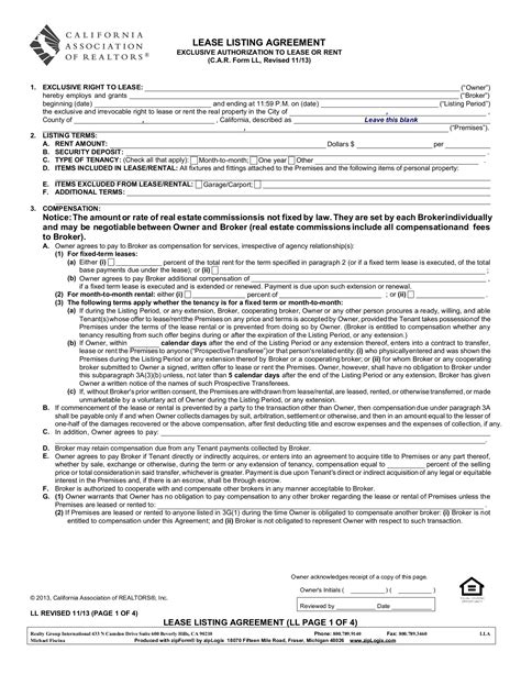 Pursuant to the california civil code tenant shall be provided a translation of this agreement in the language this form has been approved by the california association of realtors® (c.a.r.). California Association Of Realtors Rental Agreement