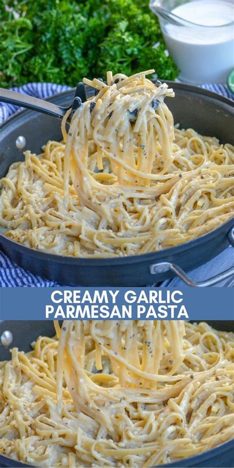 My recipes are simple and tasty. Creamy Garlic Parmesan Pasta | Recipe | Garlic parmesan pasta, Easy pasta dishes, Creamy garlic ...