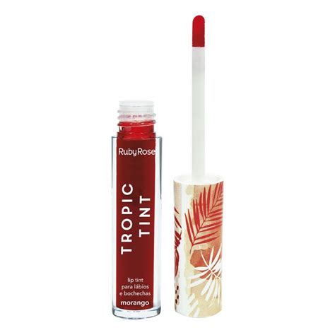 Lip Tint Tropic Tint Morango Ruby Rose Produtos De Maquiagem
