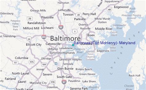 Baltimore Fort Mchenry Maryland Tide Station Location Guide