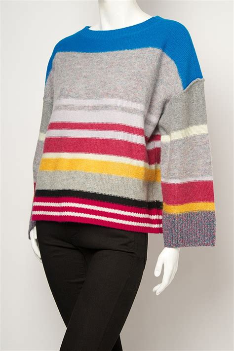 Lyst Sonia By Sonia Rykiel Oversized Striped Sweater In Gray