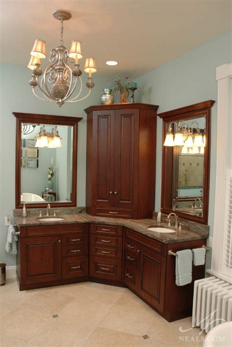 Space Efficient Corner Bathroom Cabinet For Your Small Lavatory Ideas