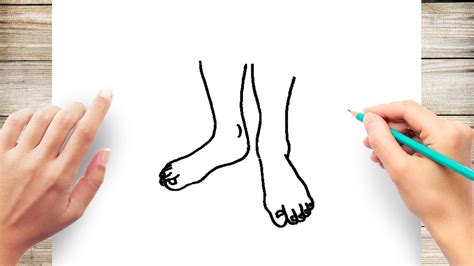 How To Draw Feet For Kids Step By Step Youtube