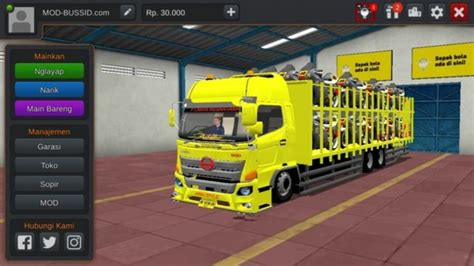 Download MOD BUSSID Truck Hino 500NG Muatan Motor