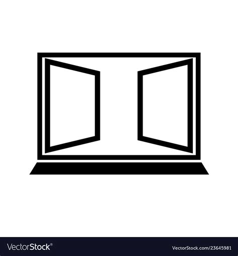 Open Window Icon Royalty Free Vector Image Vectorstock