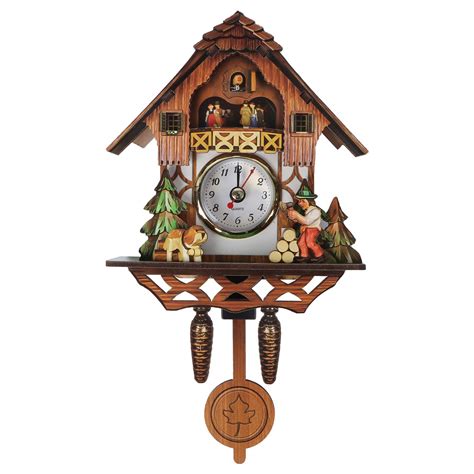 Buy Winomo Cuckoo Clock Traditional Chalet Clock Retro Cuckoo