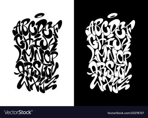 Font Calligraphy Graffiti Alphabet