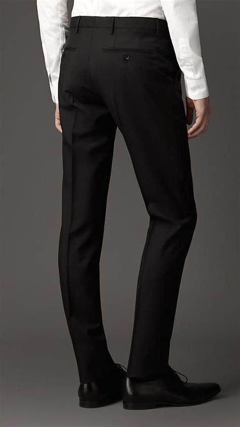 Slim Fit Wool Mohair Trousers Burberry Designer Suits For Men Slim