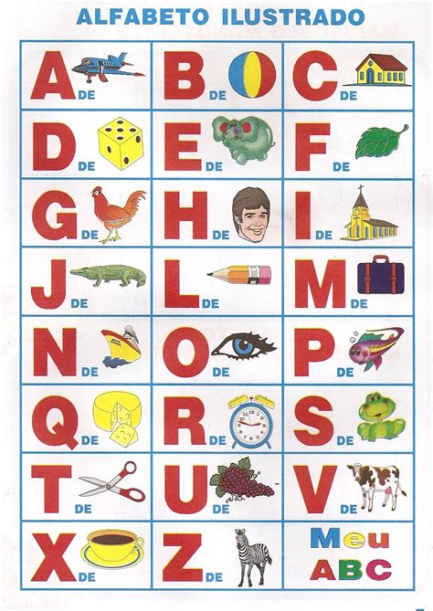 Abecedario Infantil Ilustrado Alfabeto Ilustrado Atividade Alfabeto