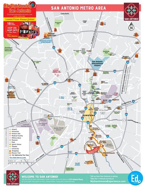 San Antonio Downtown Map PDF File Download A Printable Image File Official Website San Antonio