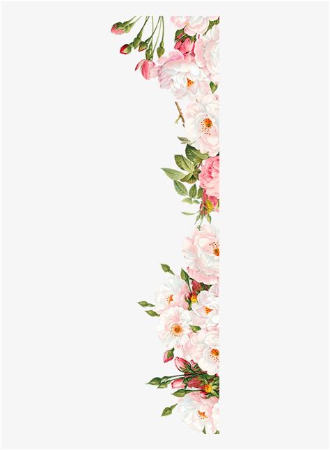 Free Flowers Border Png Image Wedding Invitation Flowers Png