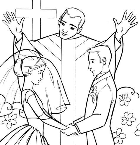 Sacrament Of Marriage Coloring Page Free Printable Coloring Pages For