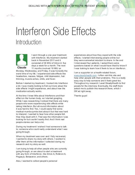 Interferon Side Effects Interferon Effect Information Center