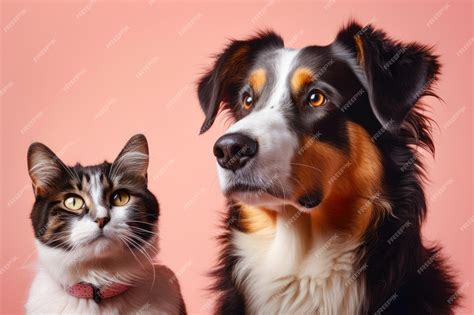 Premium Ai Image Portrait Of Adorable Cat And Dog Together Animal
