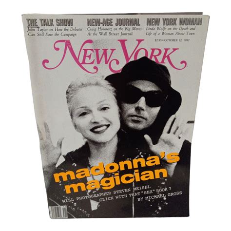 New York Magazine October 12 1992 Madonnas Magician Steven Meisel Sex