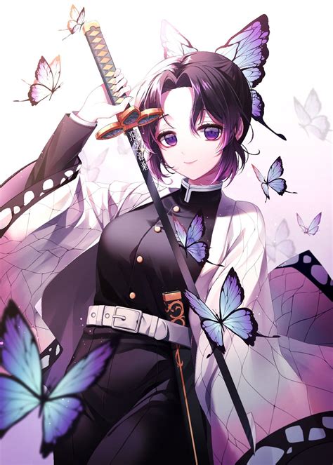 Shinobu Kochou Anime Demon Anime Butterfly Cute Anime Character