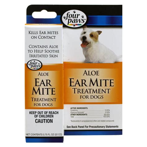 Four Paws Aloe Ear Mite Treatment For Dogs 75oz Howl