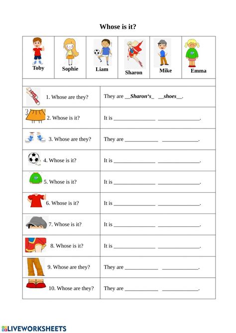 Whose Is It Worksheet Parts Of Speech Worksheets Pronoun Worksheets