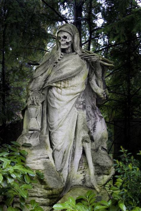 The Grim Reaper Statue Of Bonaventure Cemetary Cemetery Art Cemetery