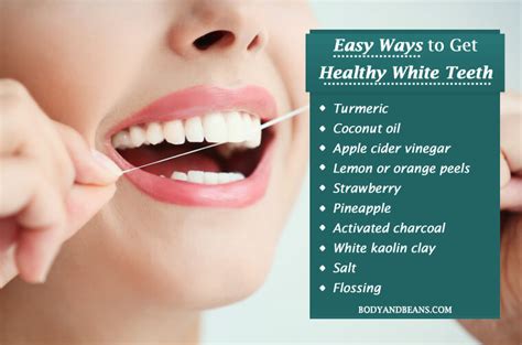 When it comes to getting whiter teeth, you might be surprised at how many options there are available to you, without having to invest in pricey options at the dentist. 22 Easy Ways to Get Healthy White Teeth Naturally ...