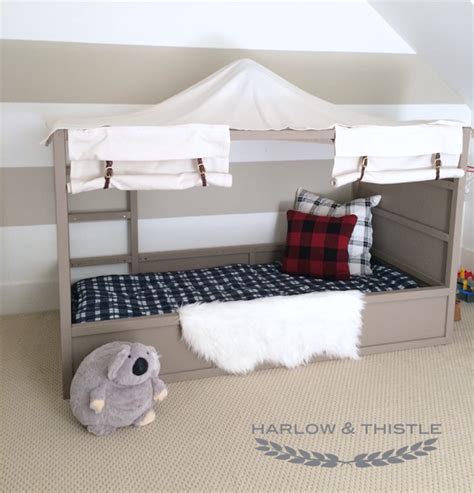 Ikea cot canopy with rabbit pattern on £9 new from pet and smoke free home pick up preferred but can deliver if close by/on route. IKEA Kura Bed Hack: DIY Boy Canopy Bed | Ikea kura bed ...