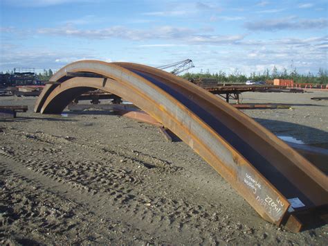 Curved Steel Beams Provide Structural Support For Elevated Track